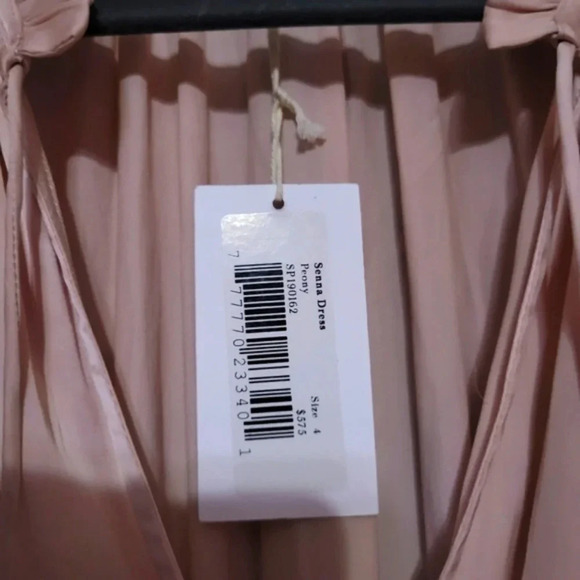 NWT Ulla Johnson Senna Satin Flutter Sleeve Midi Dress in Peony, Size 4. - Picture 6 of 8